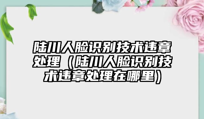 陸川人臉識(shí)別技術(shù)違章處理（陸川人臉識(shí)別技術(shù)違章處理在哪里）