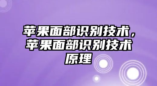 蘋果面部識別技術，蘋果面部識別技術原理