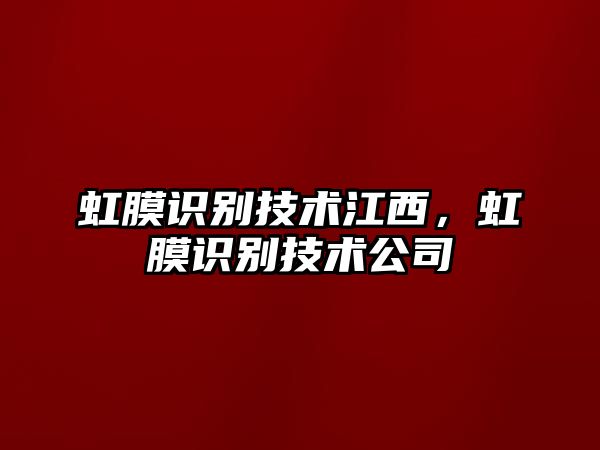 虹膜識別技術江西，虹膜識別技術公司