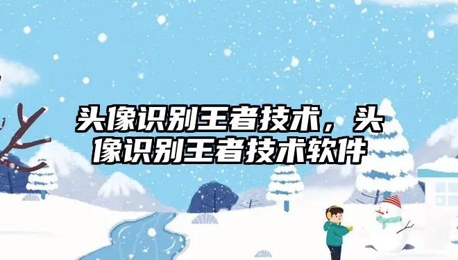 頭像識別王者技術，頭像識別王者技術軟件