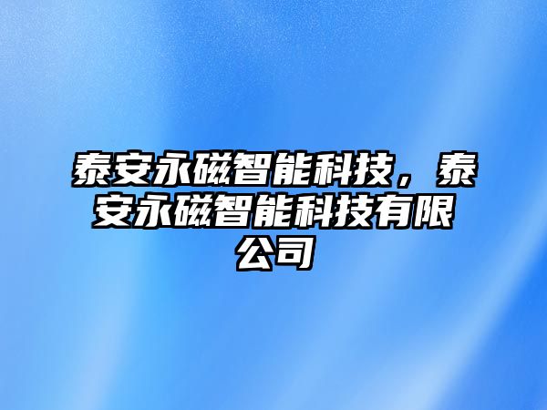 泰安永磁智能科技，泰安永磁智能科技有限公司